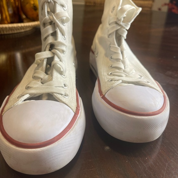 Converse inspired Off-White High-Top Sneakers - Picture 2 of 7